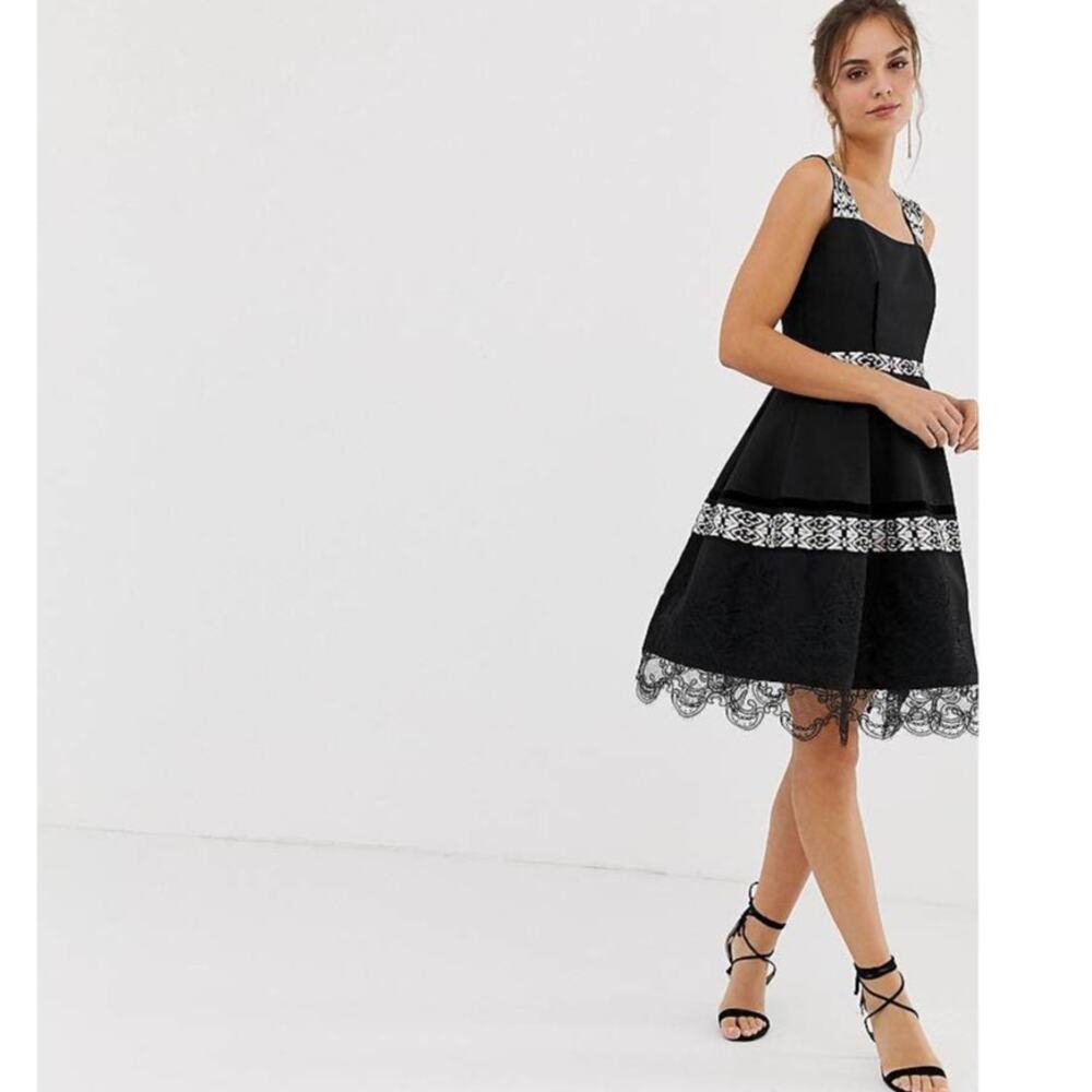 Bronx and Banco Ethnos Ruffle Black Sleeveless Dress Size 6 / Medium